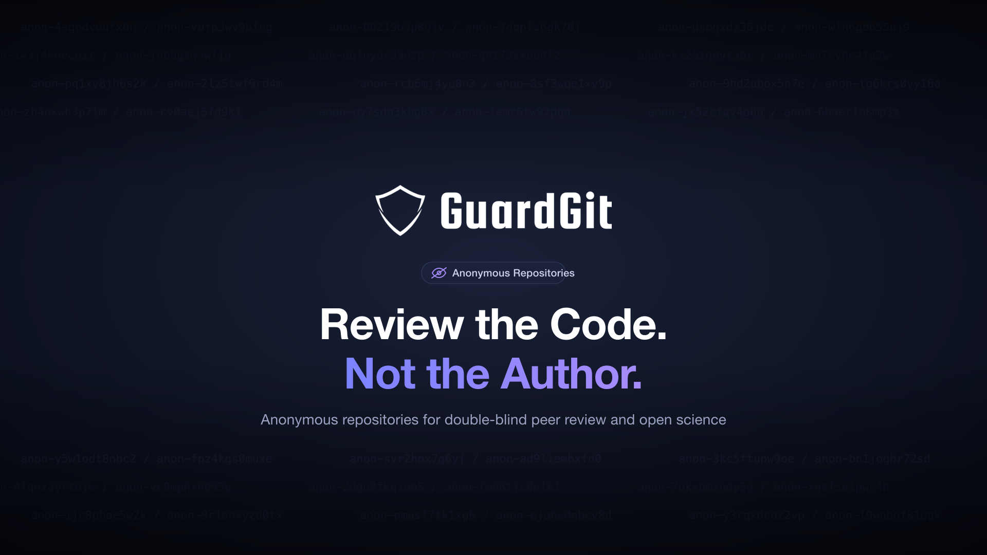 Blind Peer Review, With the Source Code Attached